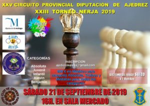 Cartel local XXXIII Open de Nerja Ajedrez 2019